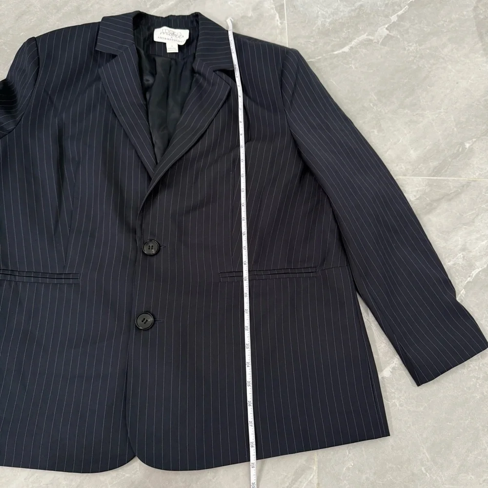 Women’s Mare Mare Anthropologie Pinstripe Oversized Blazer Button Up Size Small - Picture 16 of 16